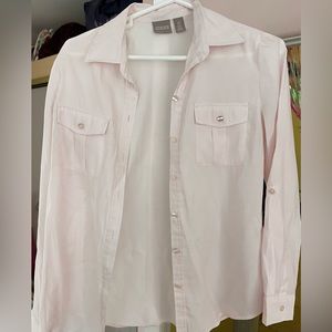 Pink Chico’s Button Up Top
